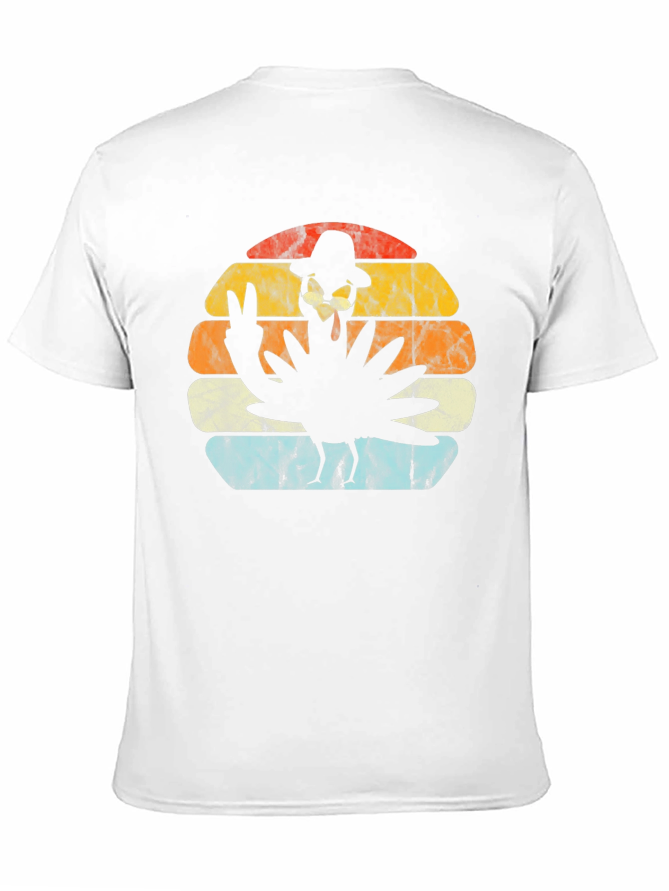 Retro Turkey Peace Thanksgiving T-Shirt