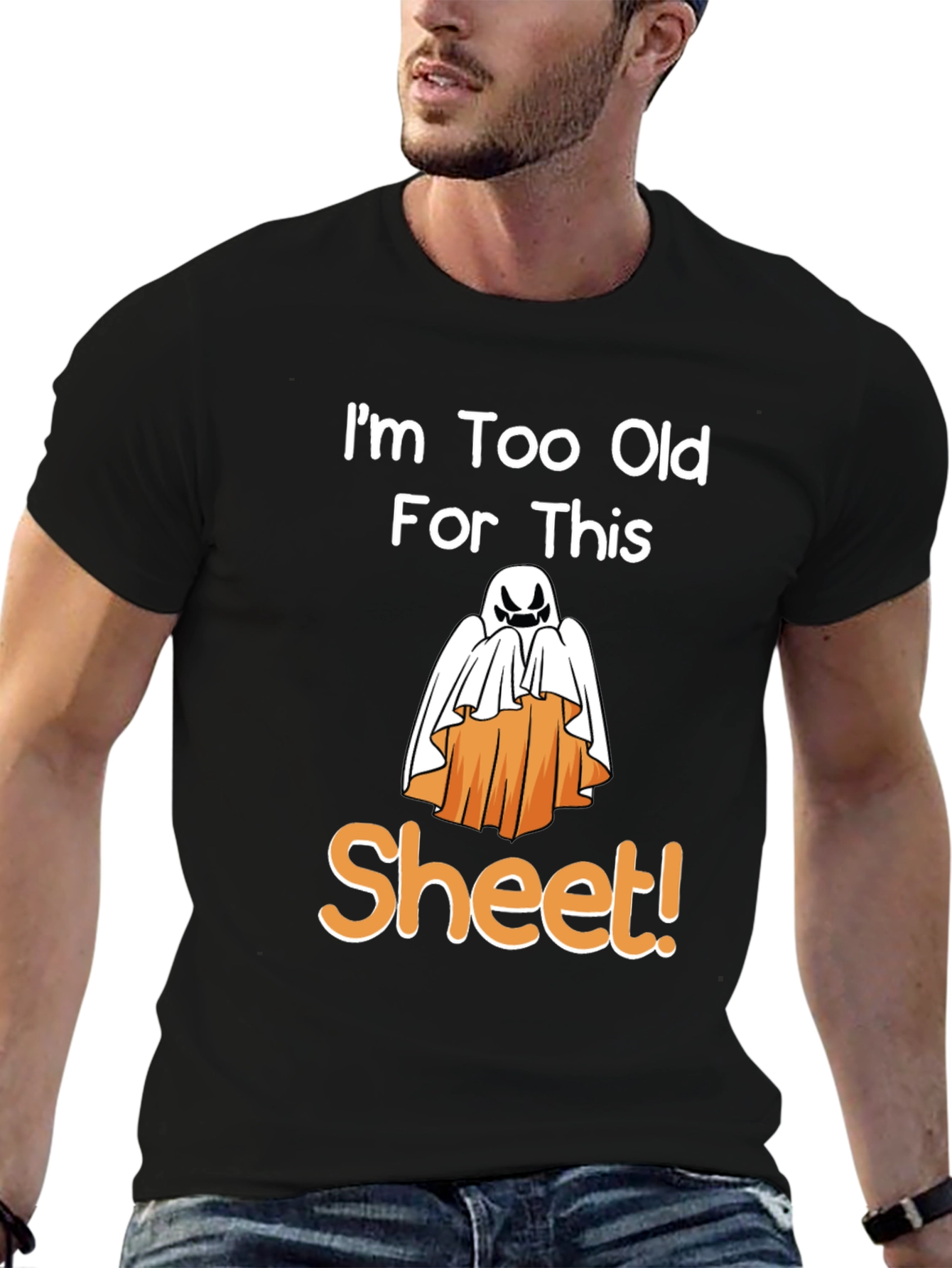 Funny Halloween Ghost Sheet T-Shirt