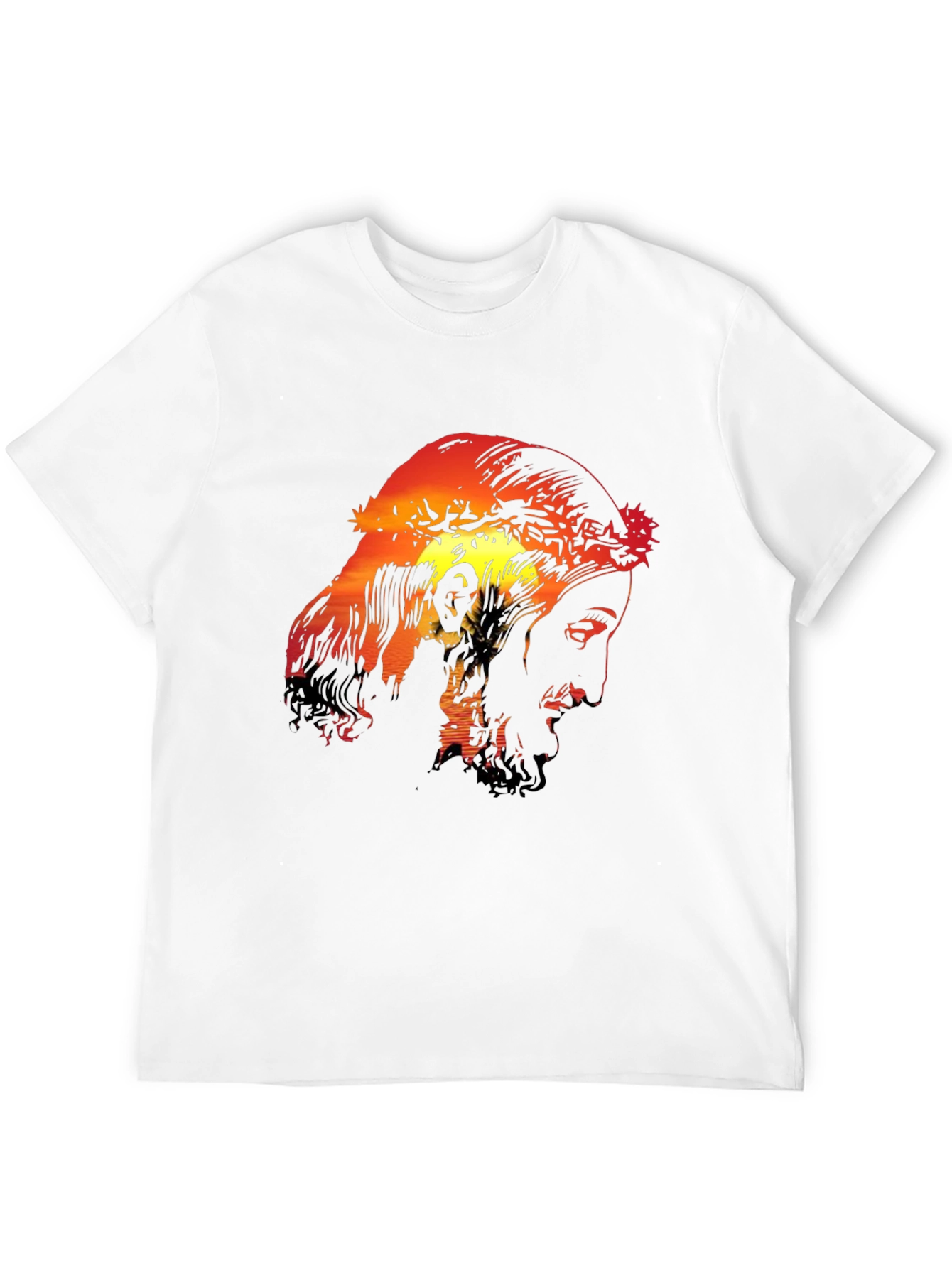 Sunset Jesus Graphic Black Tee