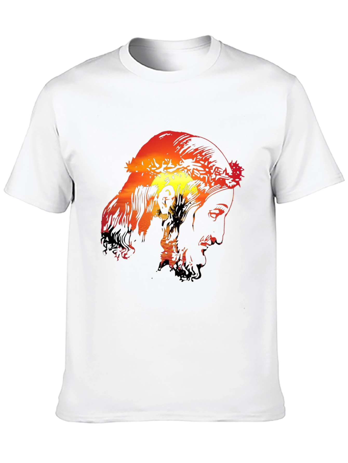Sunset Jesus Graphic Black Tee