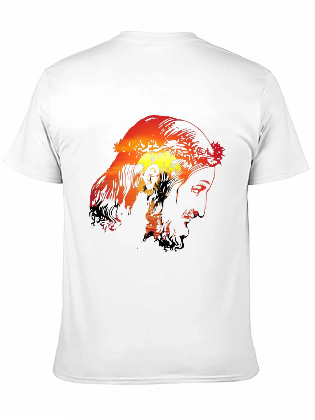 Sunset Jesus Graphic Black Tee