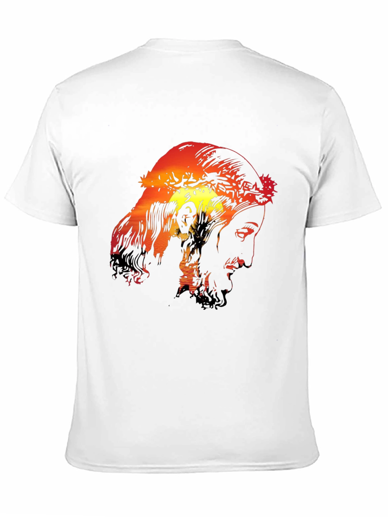 Sunset Jesus Graphic Black Tee