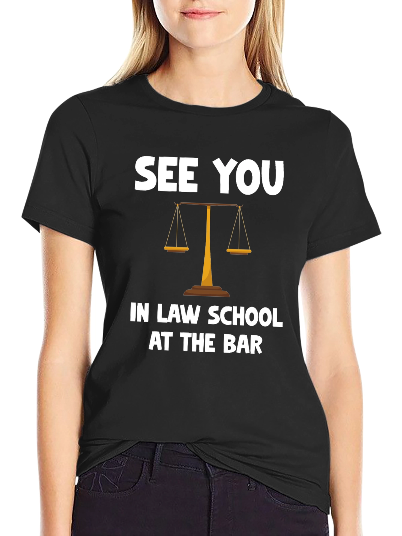 Law School & Bar T-Shirt - Scales of Justice Tee