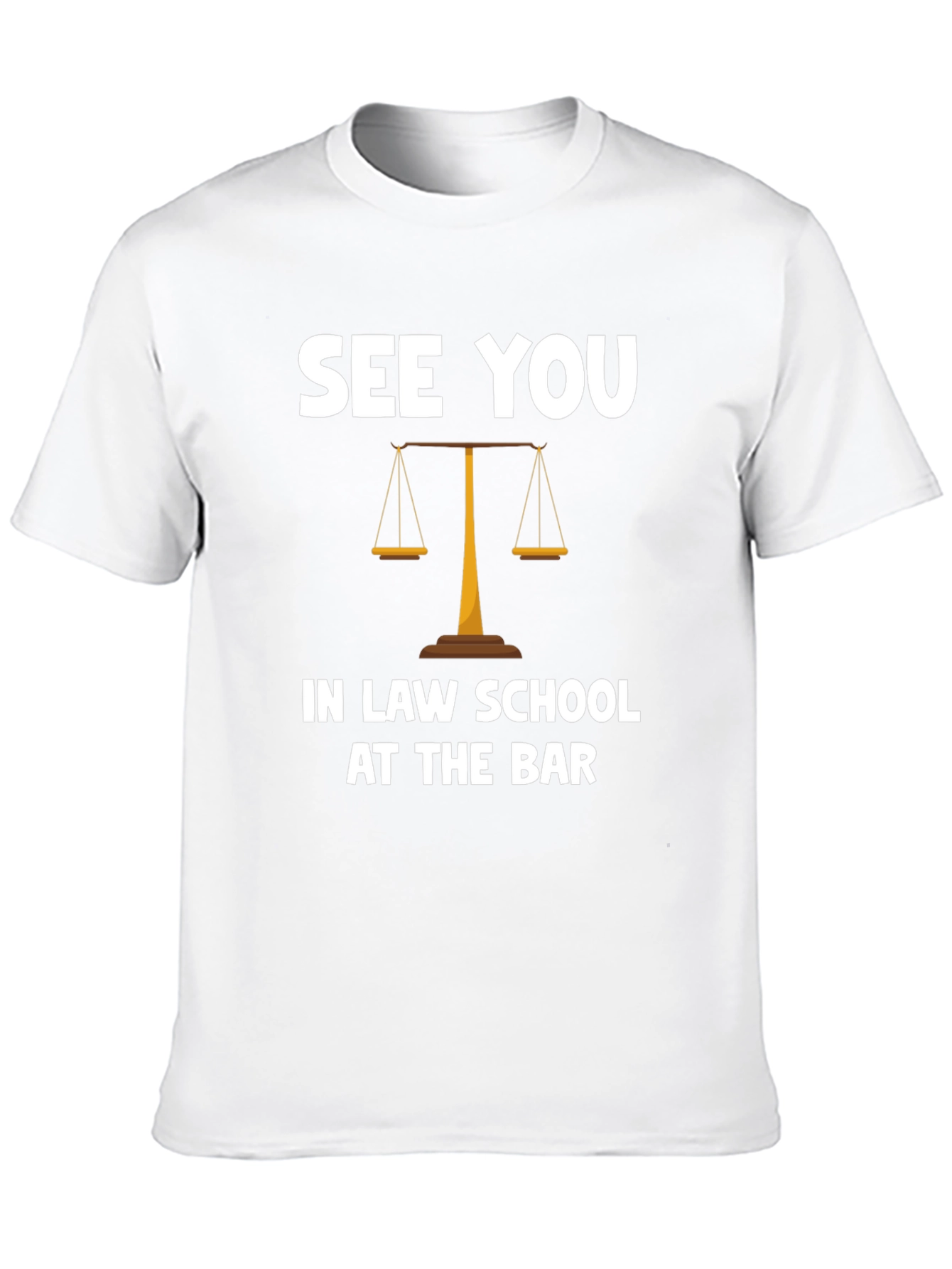 Law School & Bar T-Shirt - Scales of Justice Tee