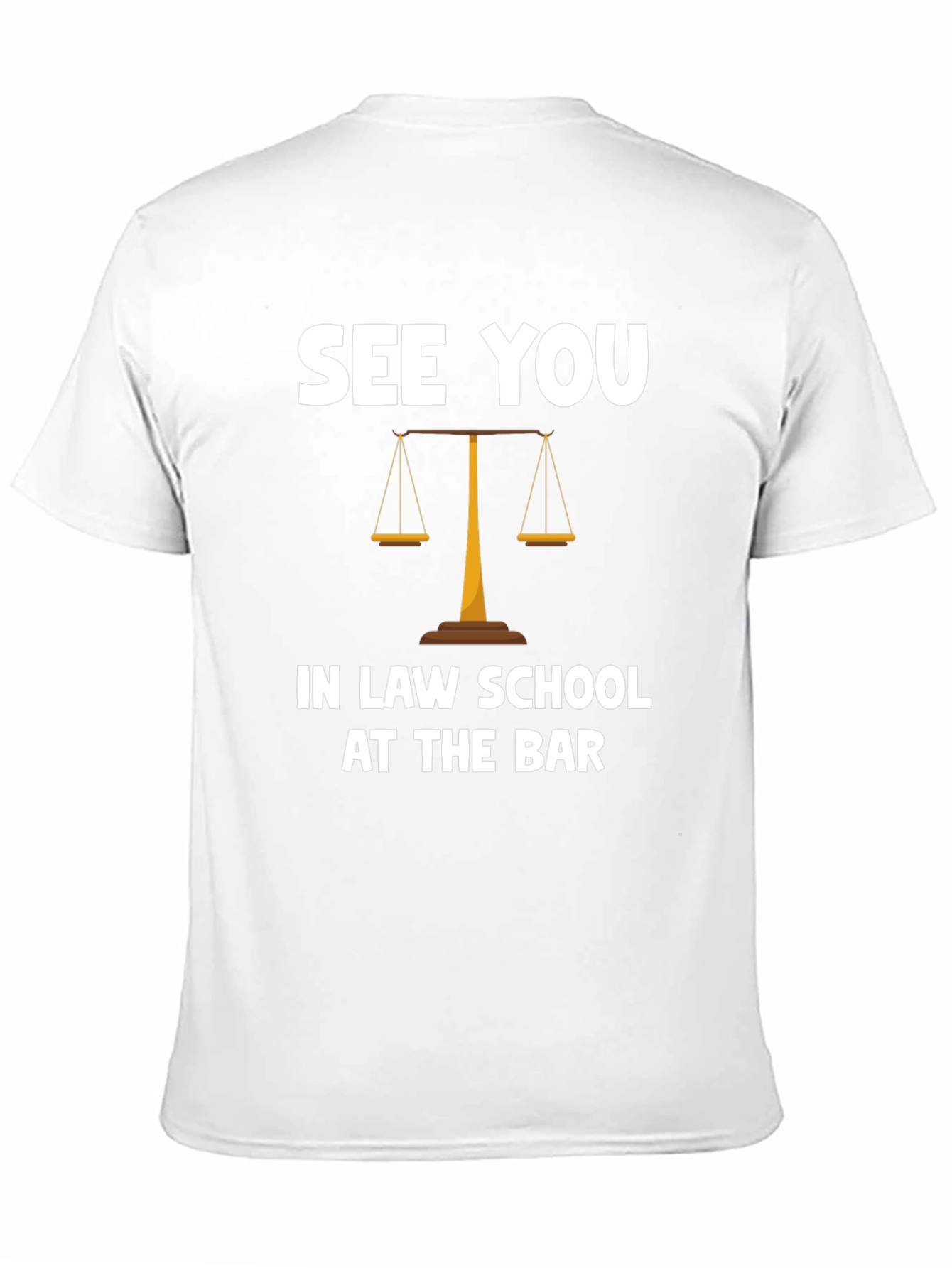 Law School & Bar T-Shirt - Scales of Justice Tee