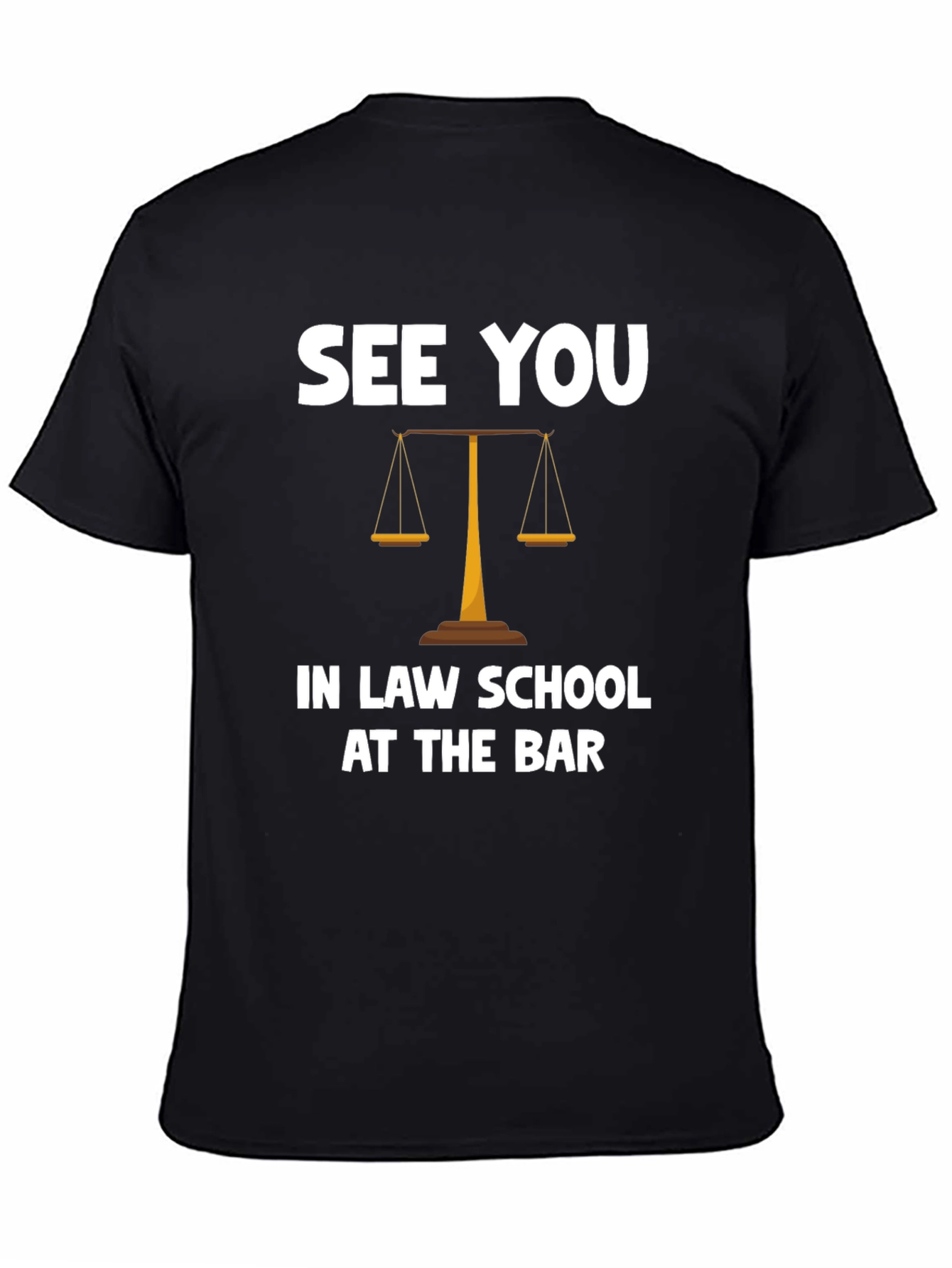 Law School & Bar T-Shirt - Scales of Justice Tee
