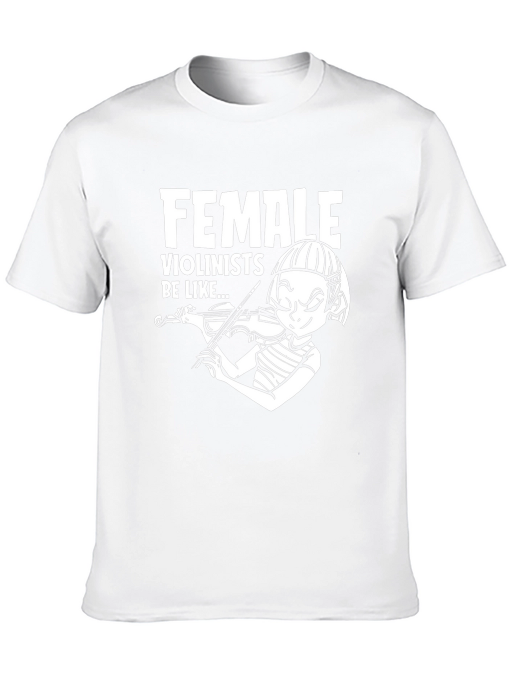 Female Violinists Graphic Tee - Black Cotton T-Shirt
