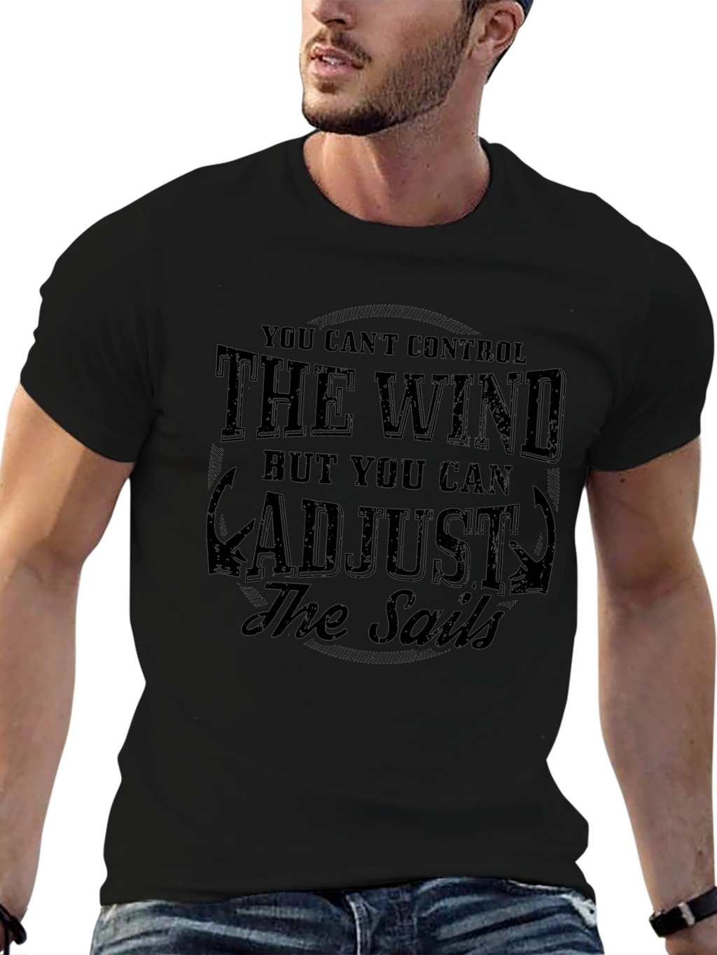 The Wind and Sails Graphic Black T-Shirt