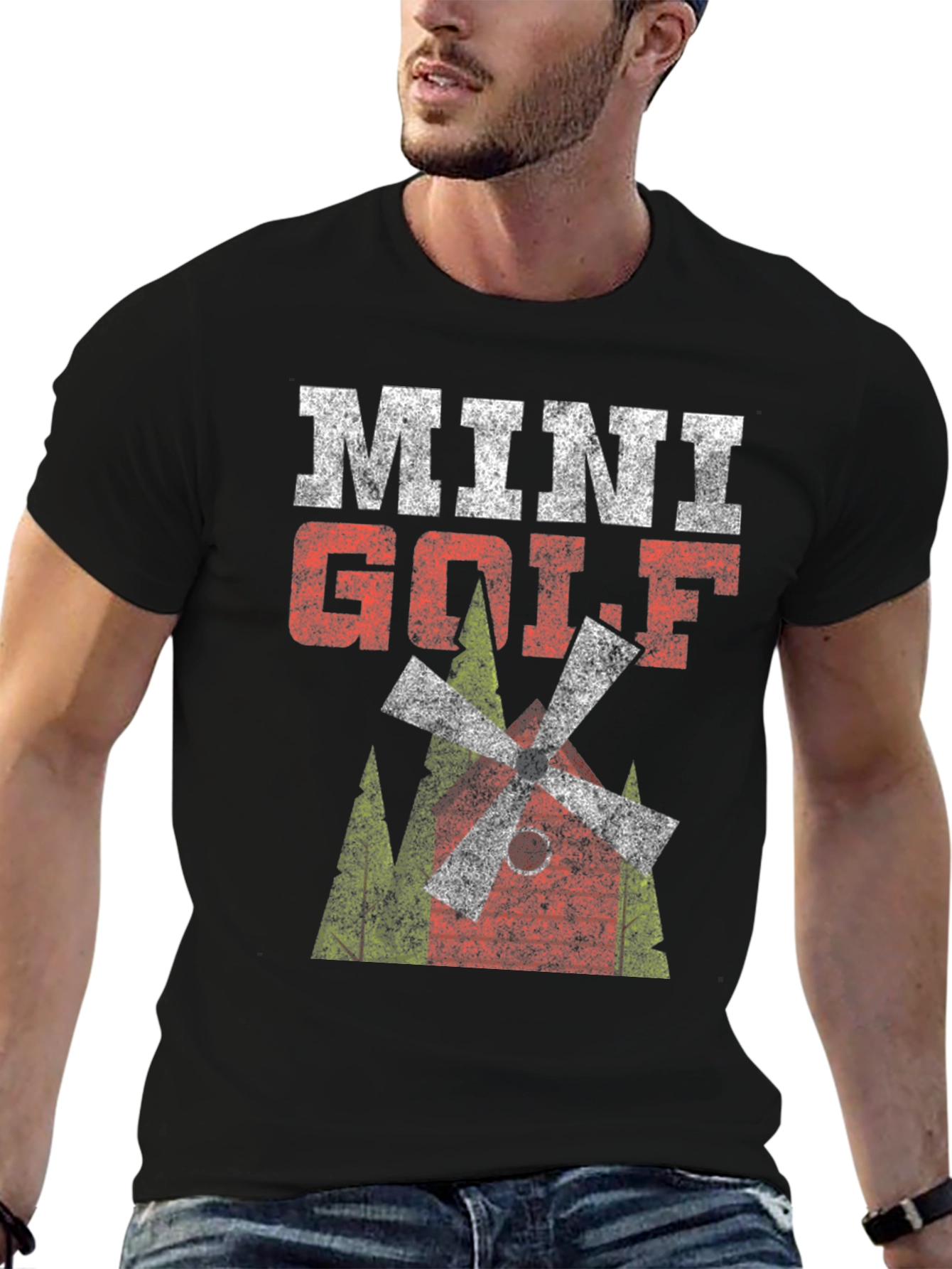 Mini Golf Graphic Tee - Distressed Print