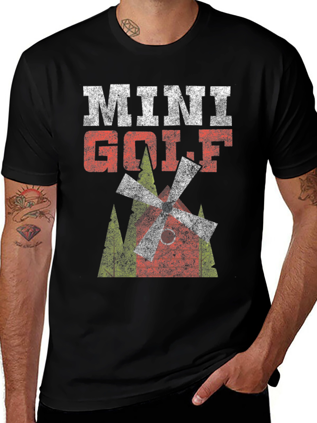 Mini Golf Graphic Tee - Distressed Print
