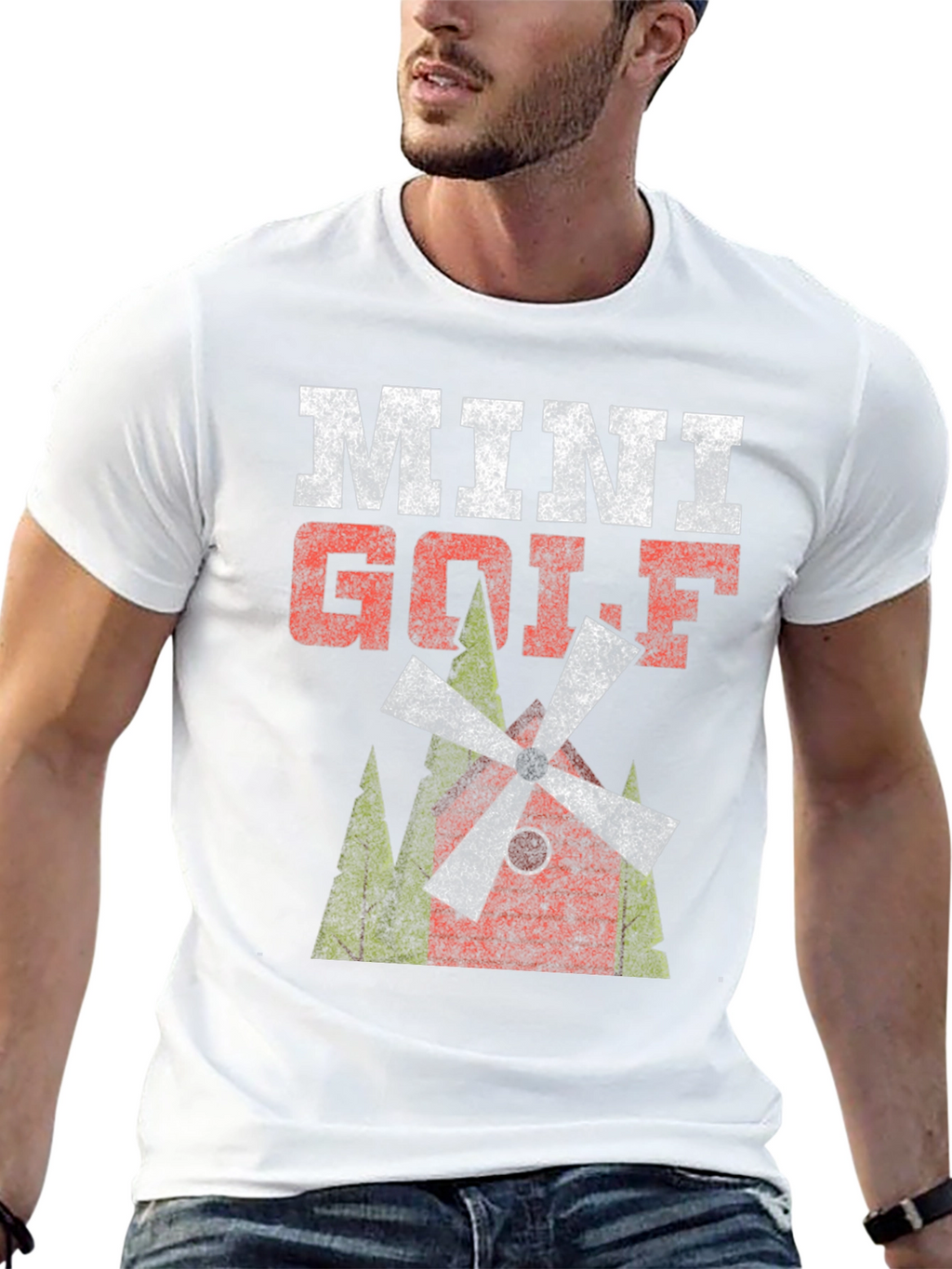 Mini Golf Graphic Tee - Distressed Print