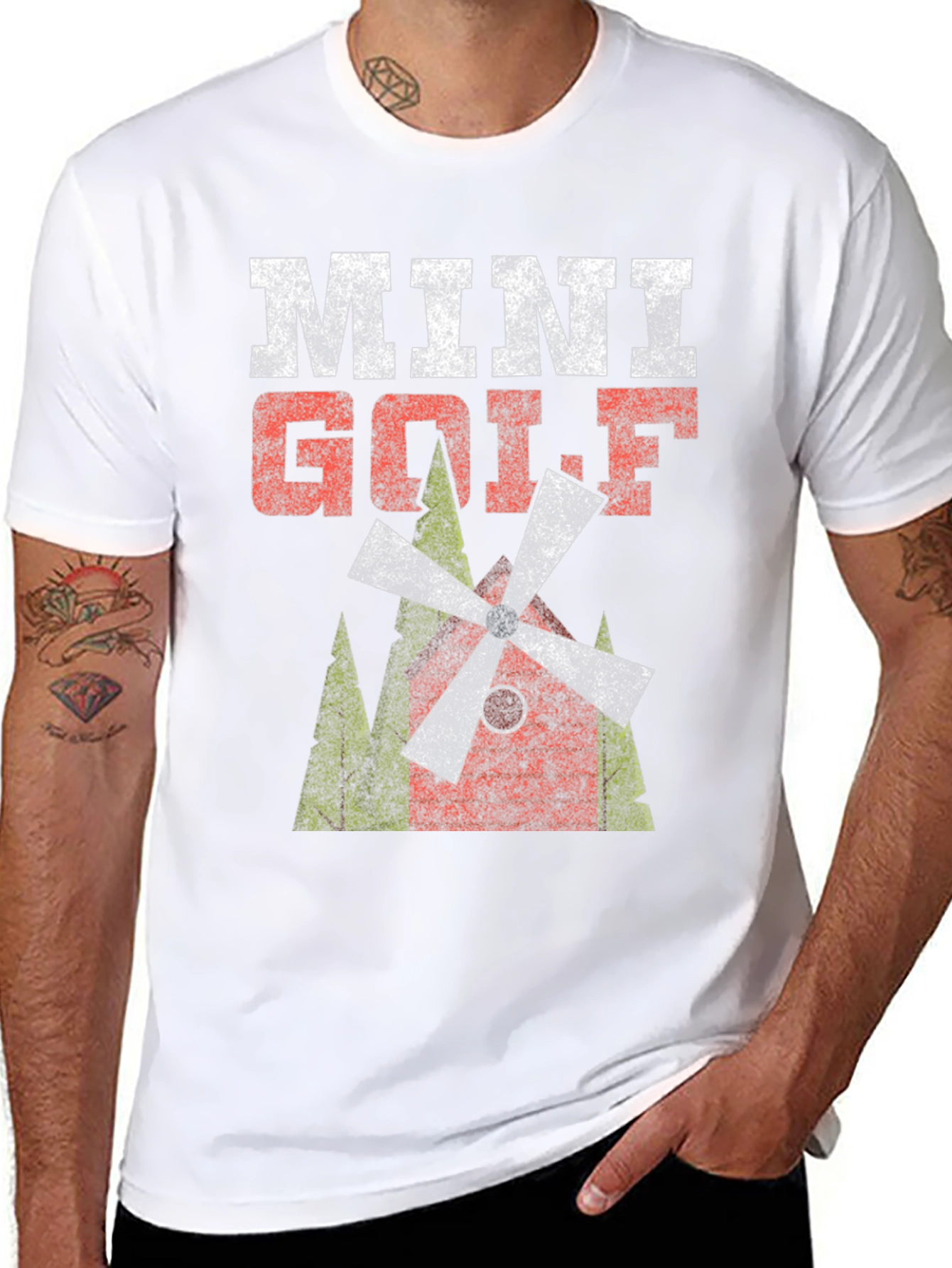 Mini Golf Graphic Tee - Distressed Print