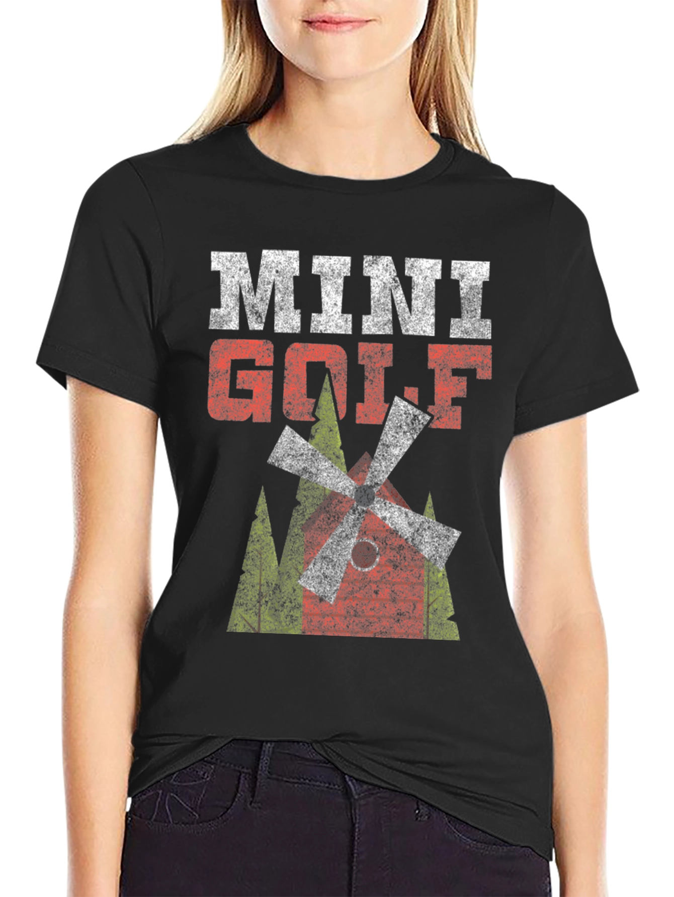 Mini Golf Graphic Tee - Distressed Print