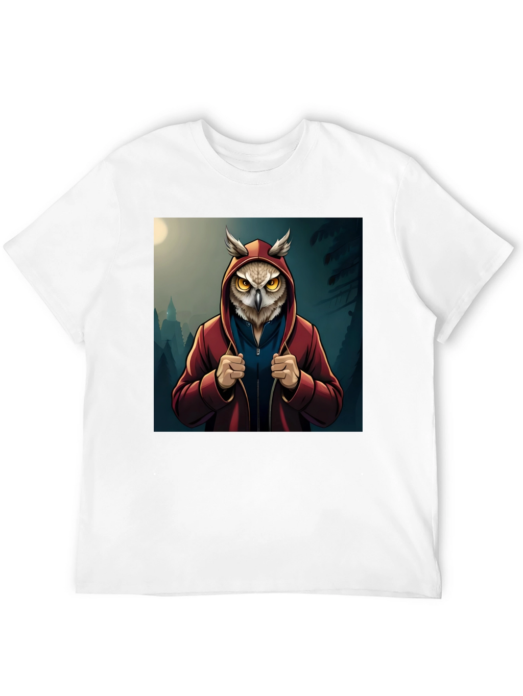Owl Hoodie Graphic T-Shirt