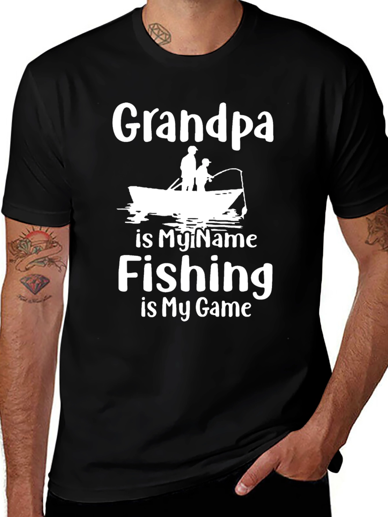 Grandpa Fishing T-Shirt - Is My Name Is My Game