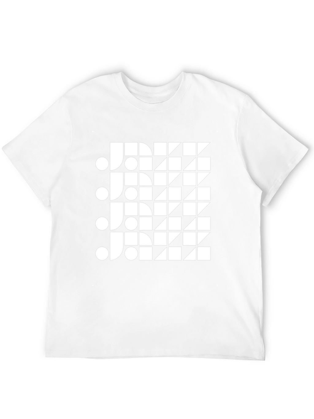 Modern Geometric Jazz Graphic Black T-Shirt