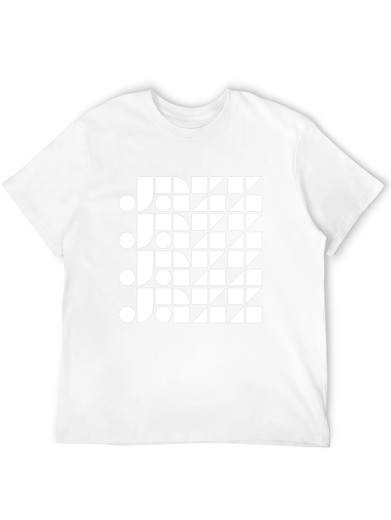 Modern Geometric Jazz Graphic Black T-Shirt