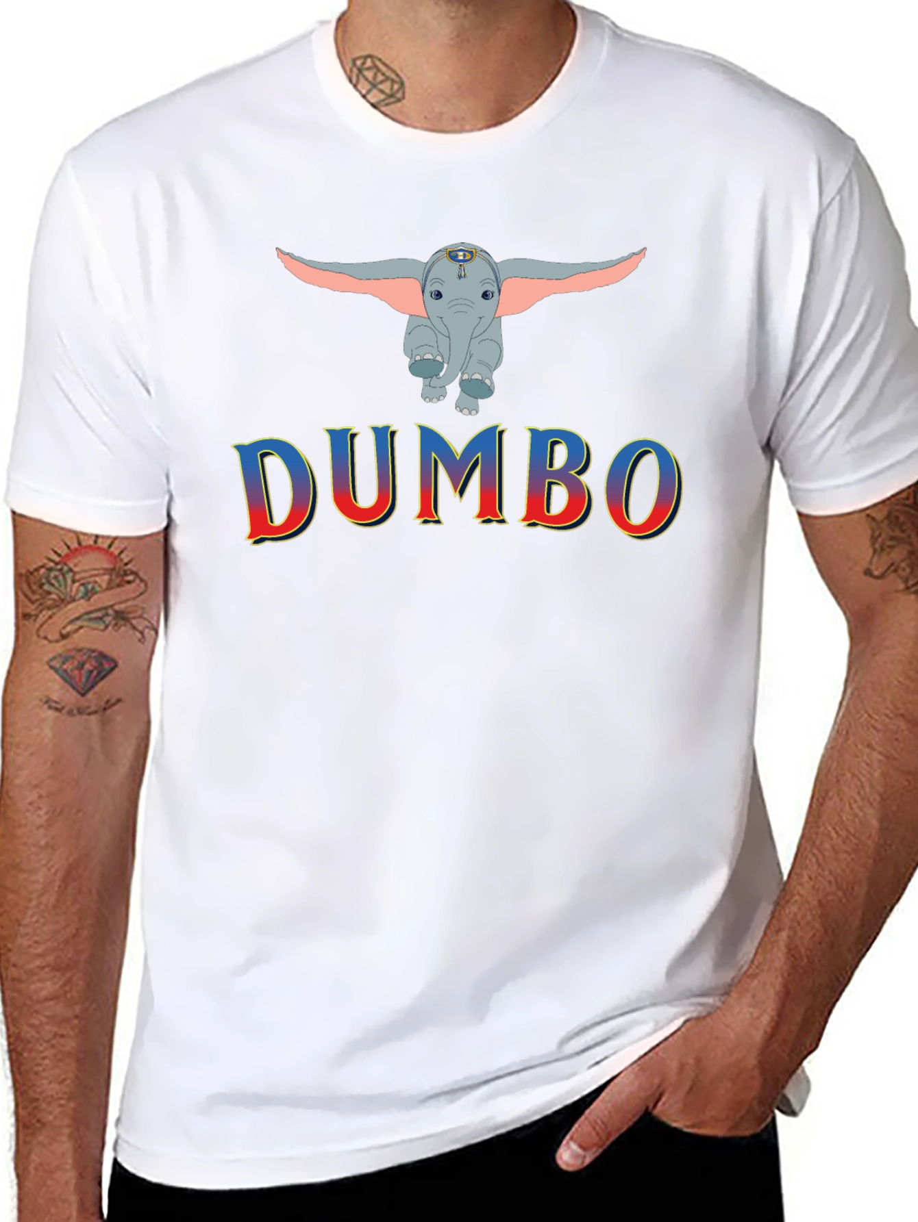 Dumbo Graphic Print Mens T-Shirt