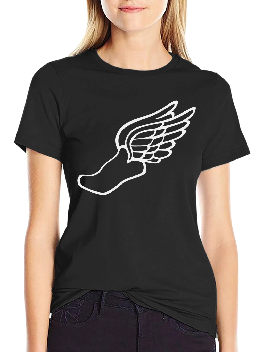 Winged Shoe Black T-Shirt