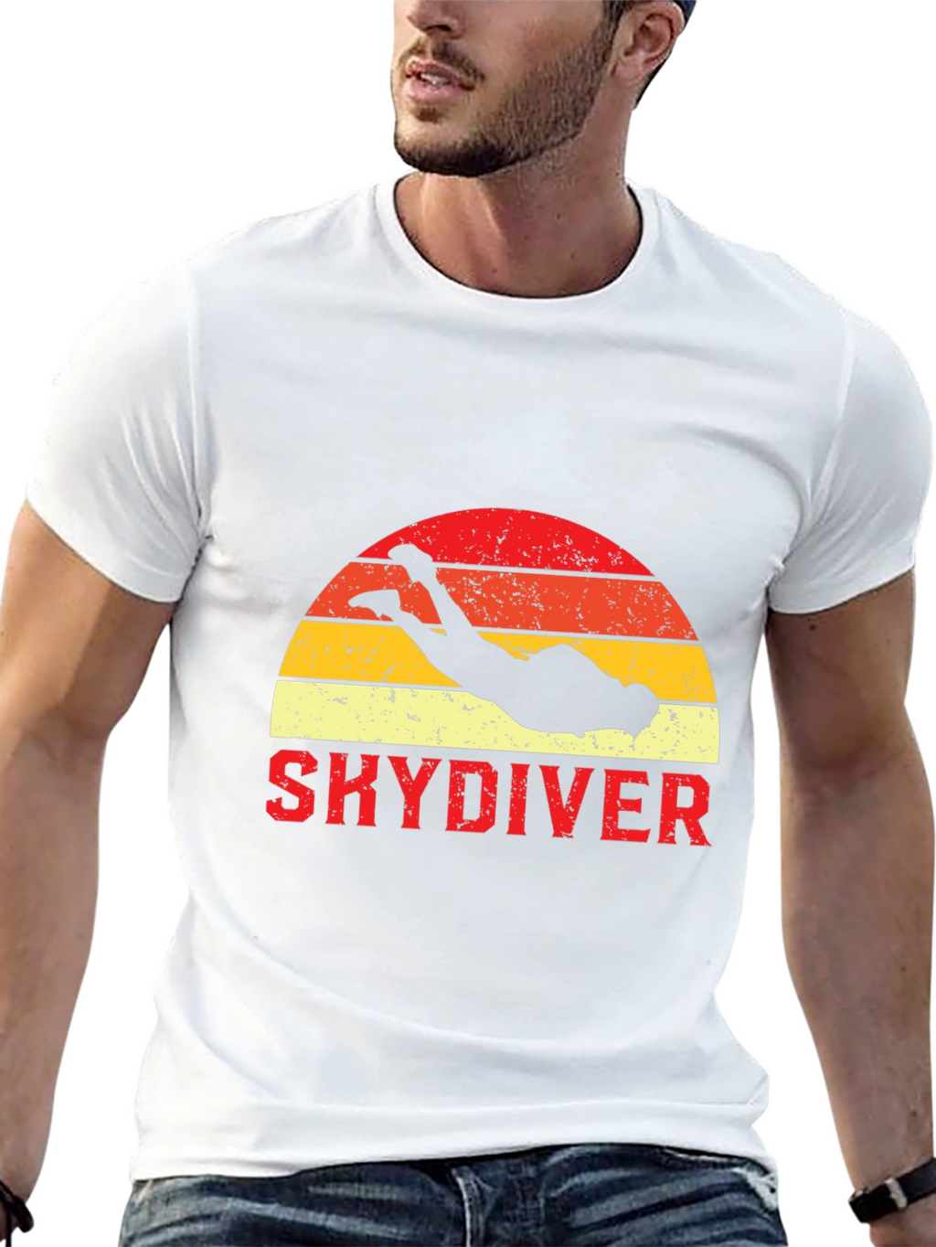 Skydiving Retro Sunset T-Shirt