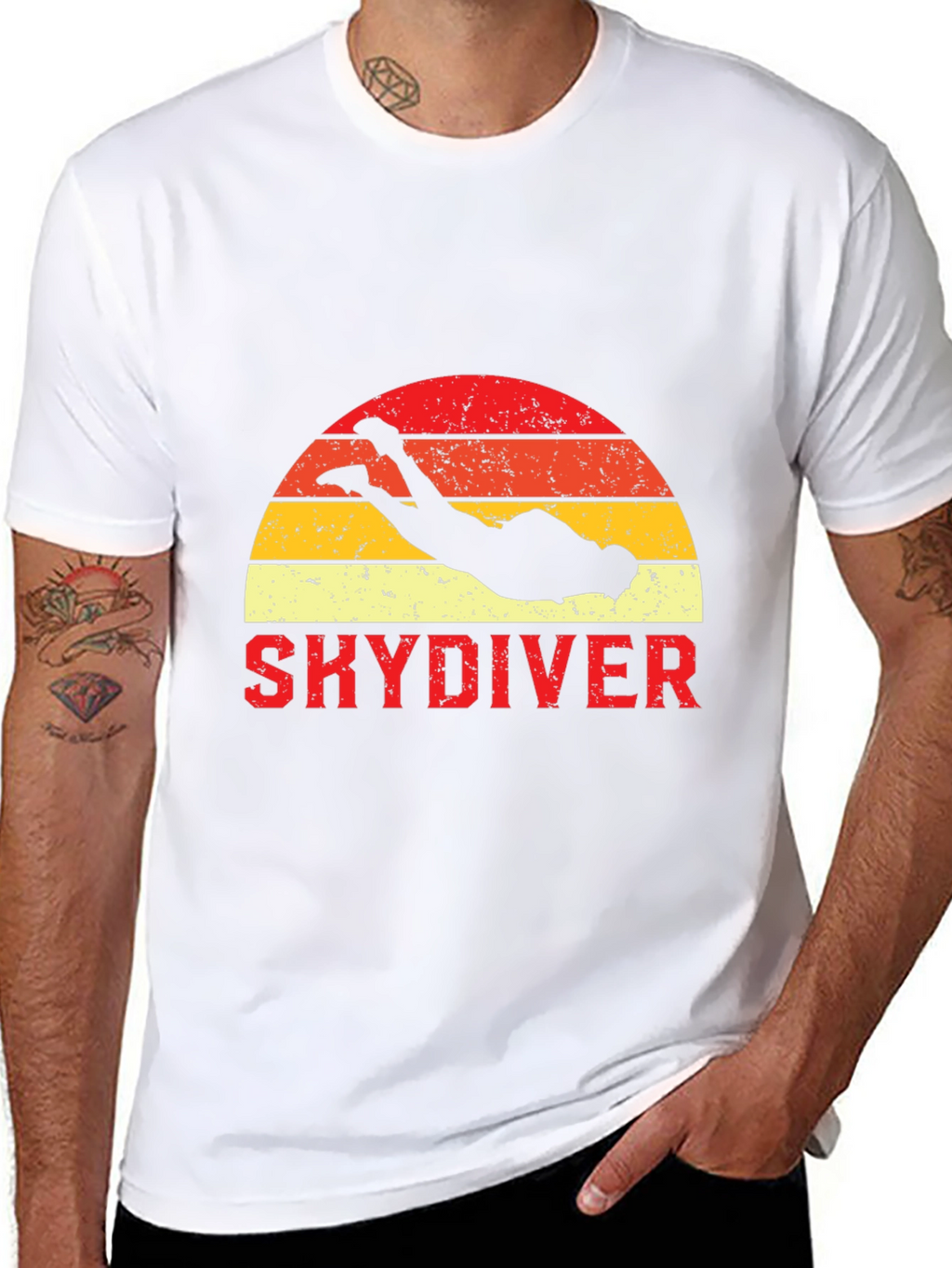 Skydiving Retro Sunset T-Shirt