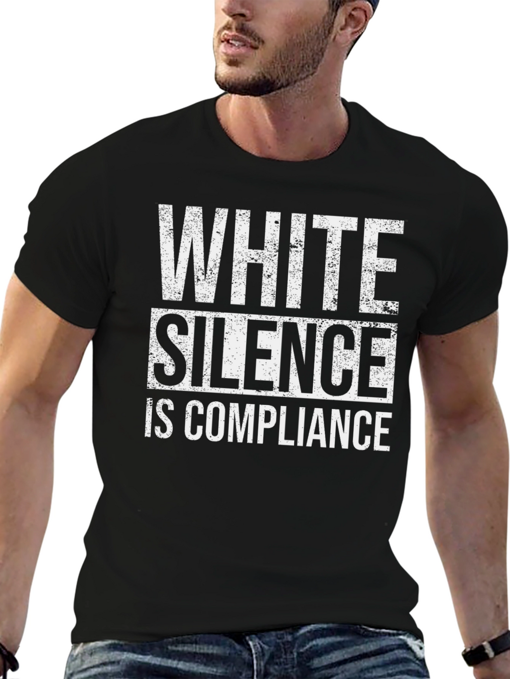 White Silence is Compliance T-Shirt