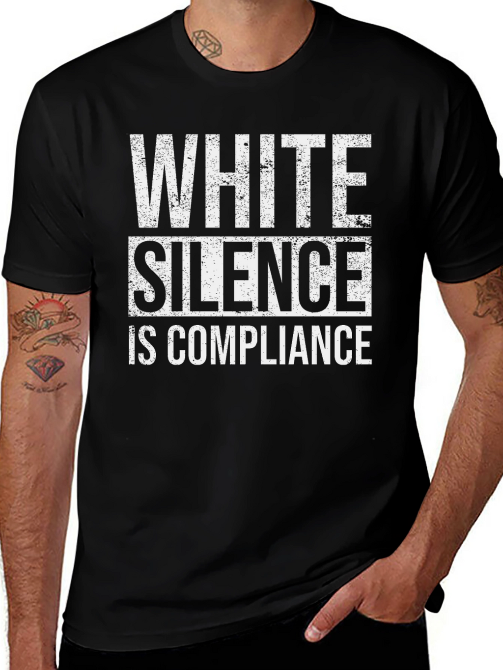 White Silence is Compliance T-Shirt
