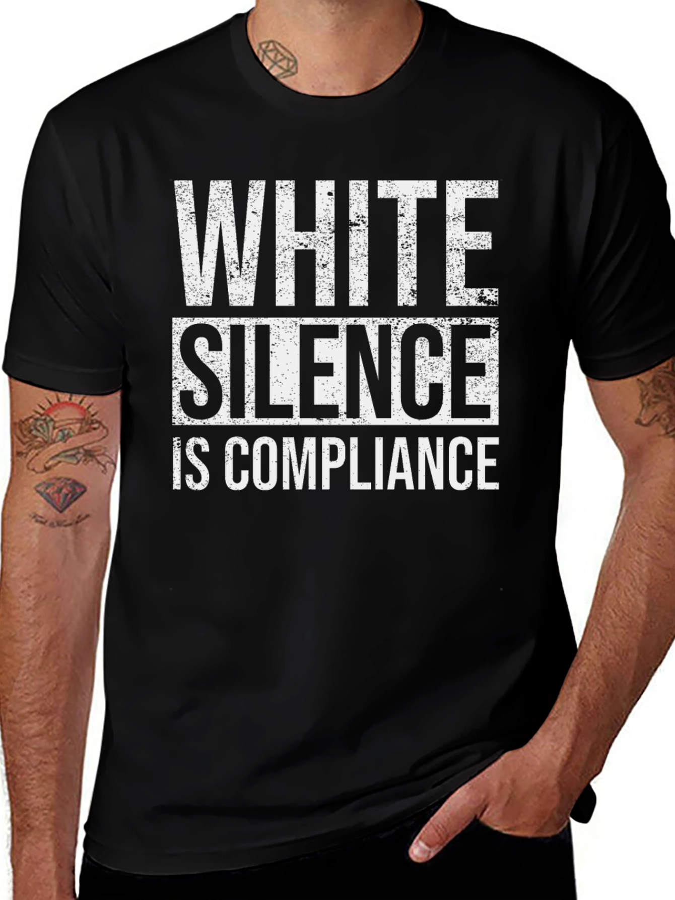 White Silence is Compliance T-Shirt