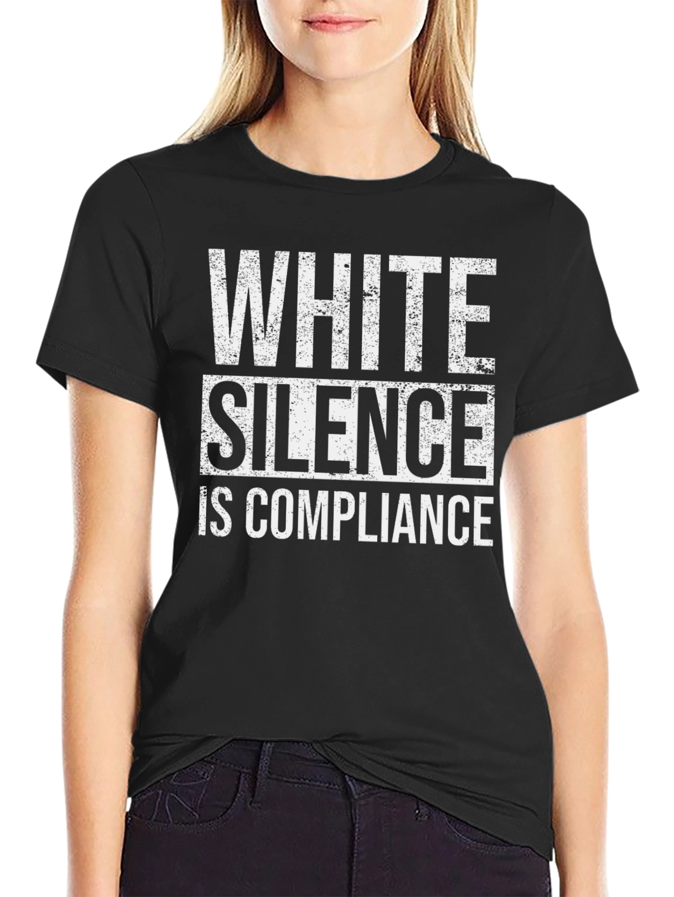 White Silence is Compliance T-Shirt