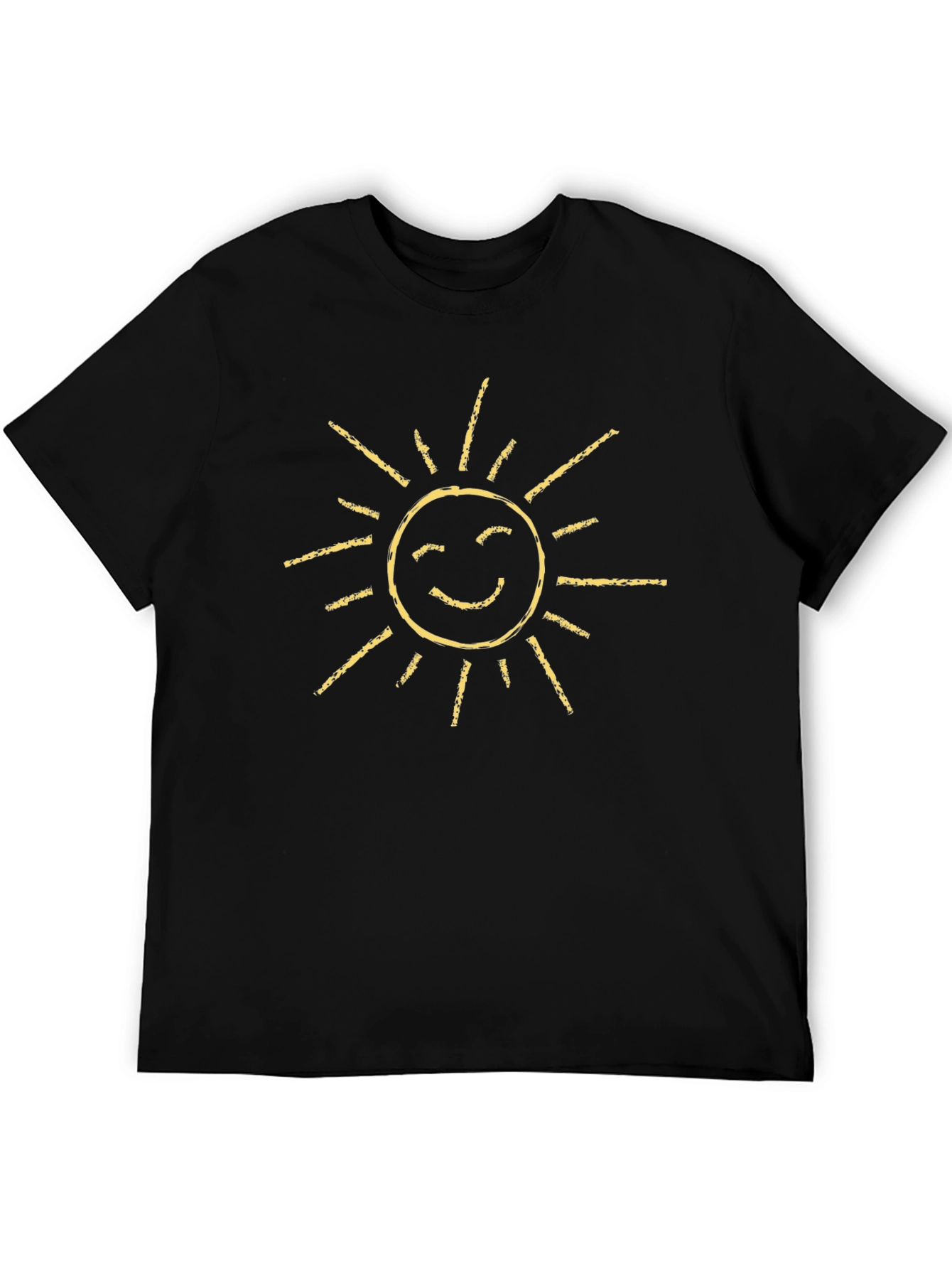 Sunshine Graphic Tee - Black Casual T-Shirt