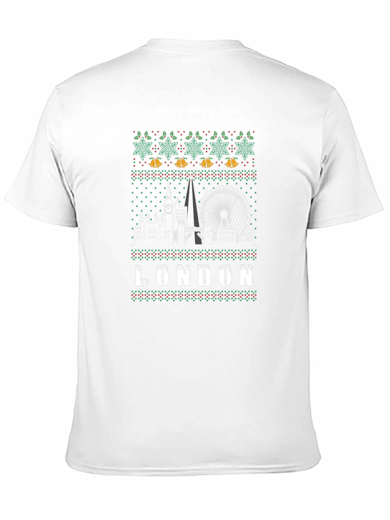 London Christmas Sweater Style T-Shirt