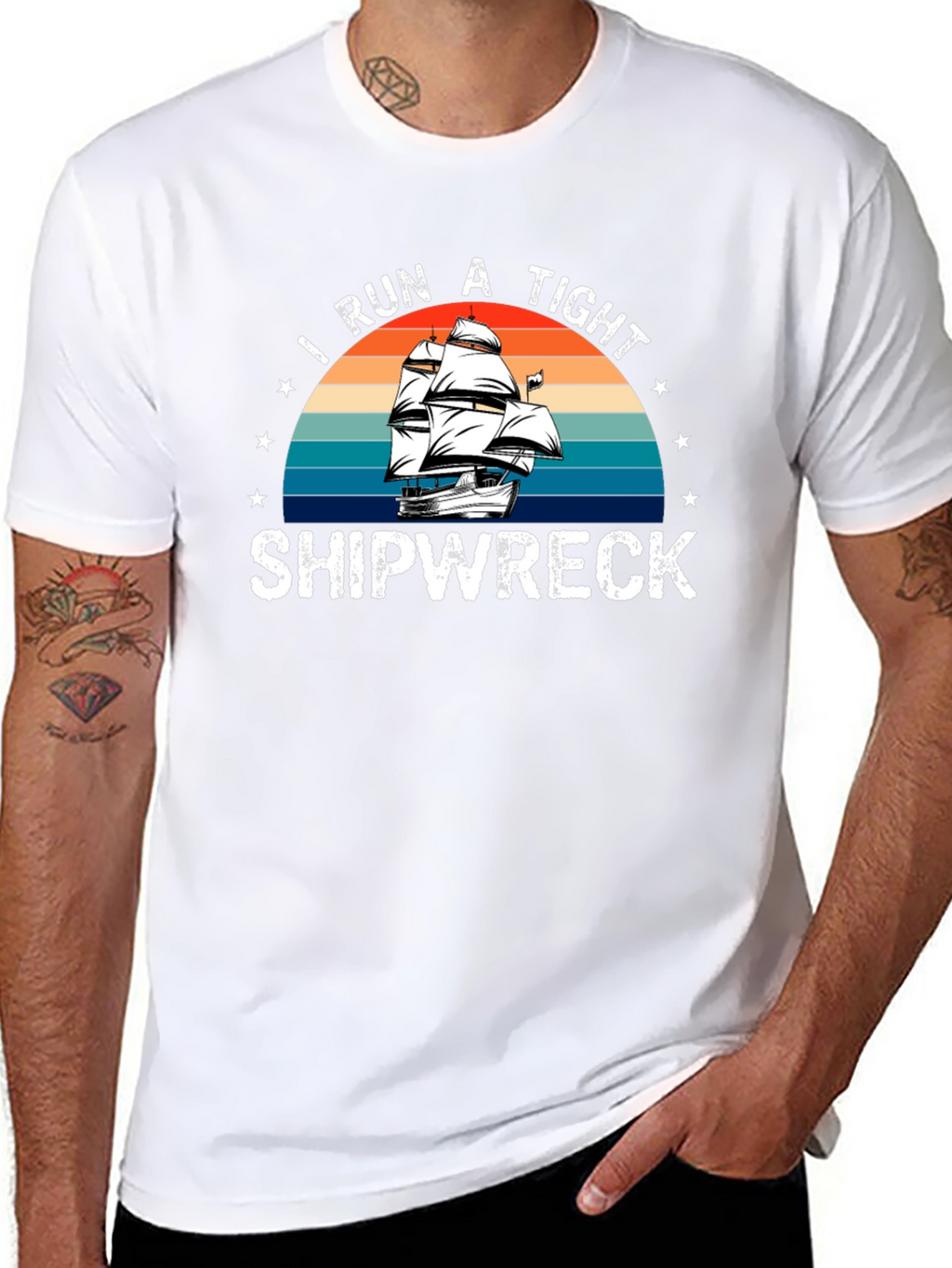I Run a Tight Shipwreck Graphic Tee