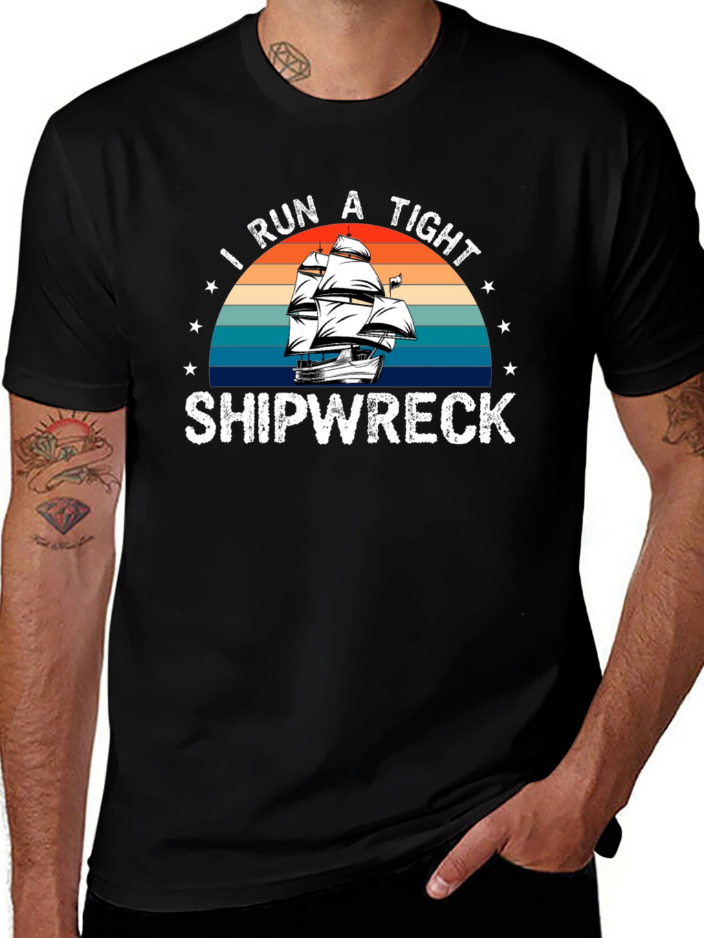I Run a Tight Shipwreck Graphic Tee