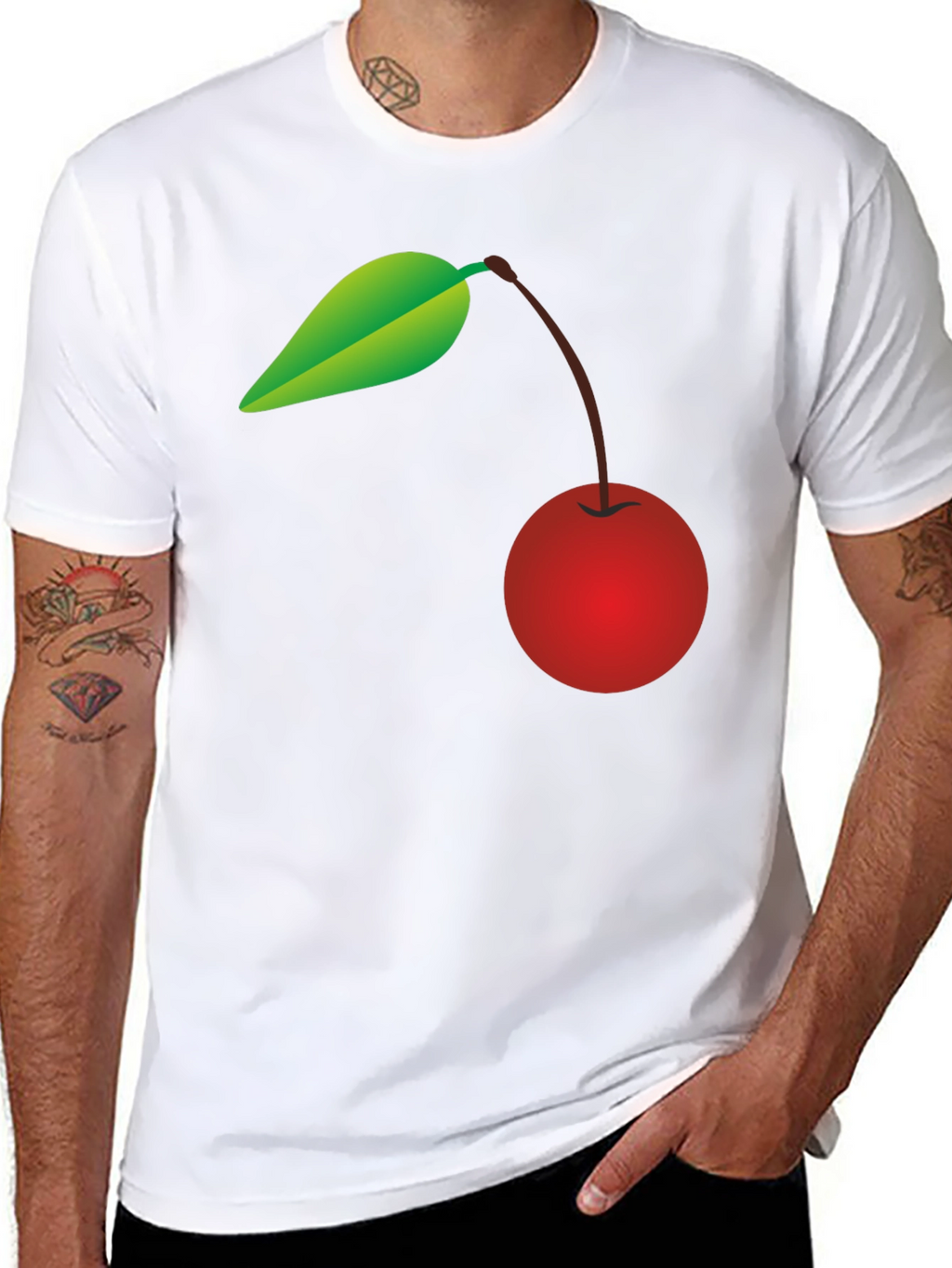 Cherry Graphic Black T-Shirt - Trendy Casual Wear