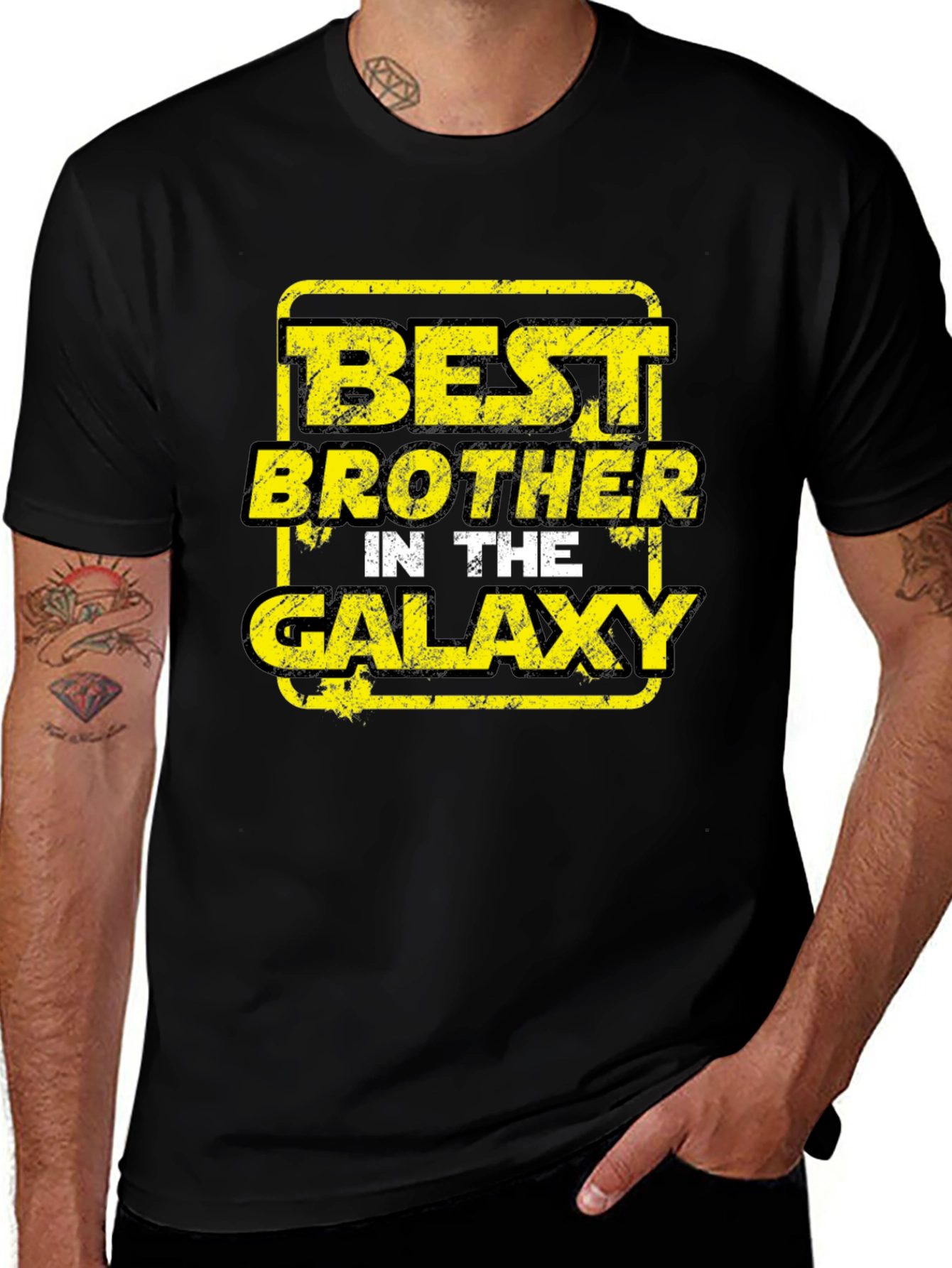 Best Brother in the Galaxy Black T-Shirt