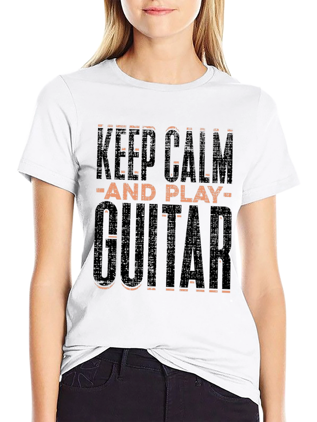 Keep Calm and Play Guitar Black T-Shirt