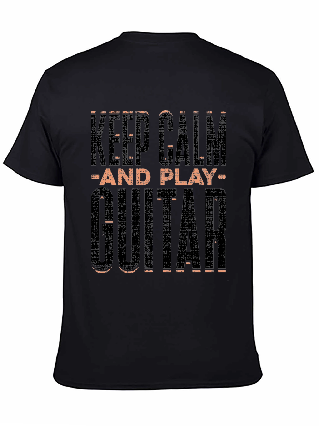 Keep Calm and Play Guitar Black T-Shirt