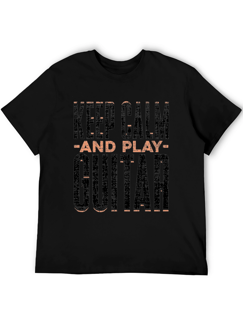 Keep Calm and Play Guitar Black T-Shirt