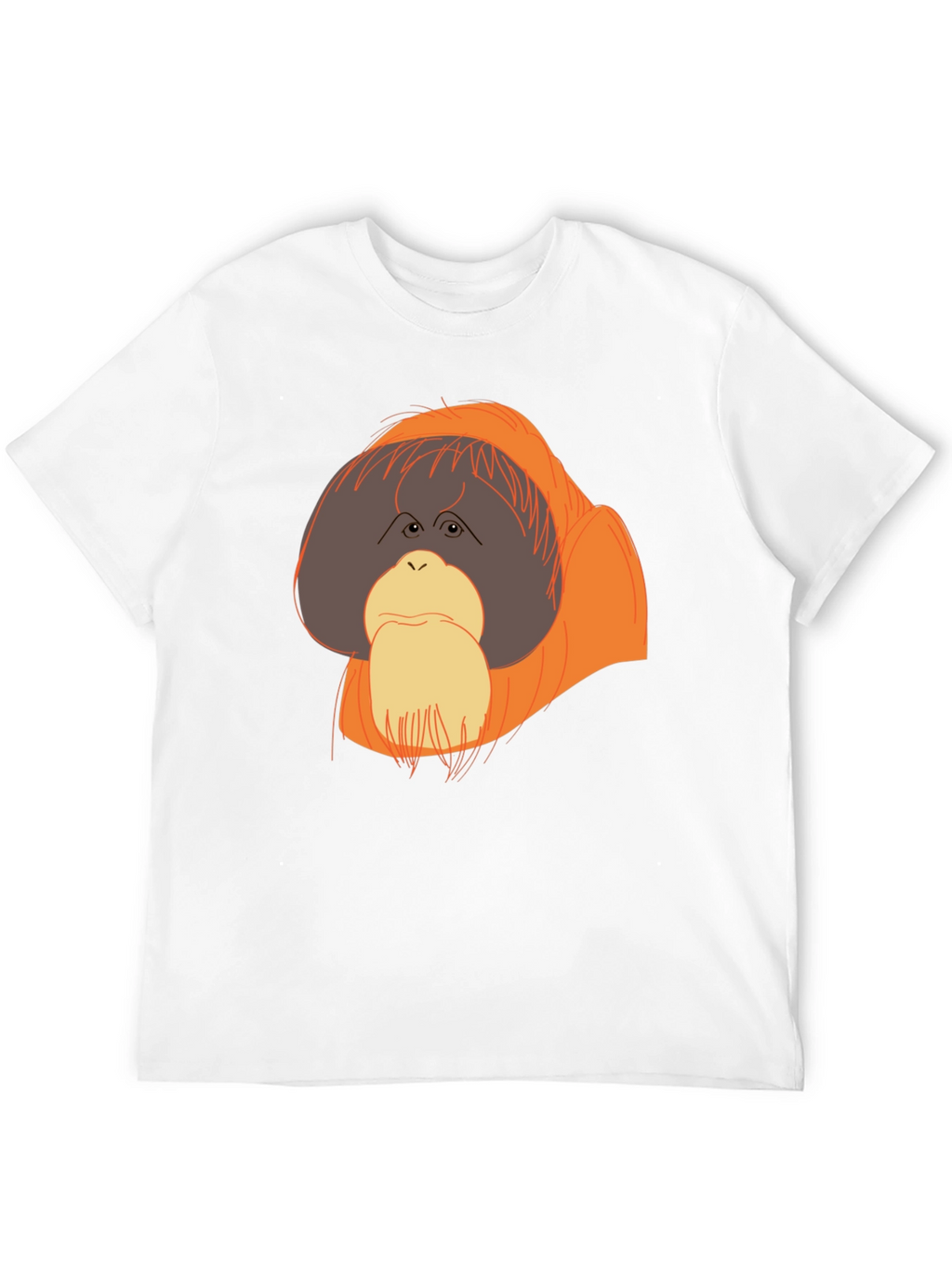 Orangutan Graphic T-Shirt - Black Crew Neck Tee