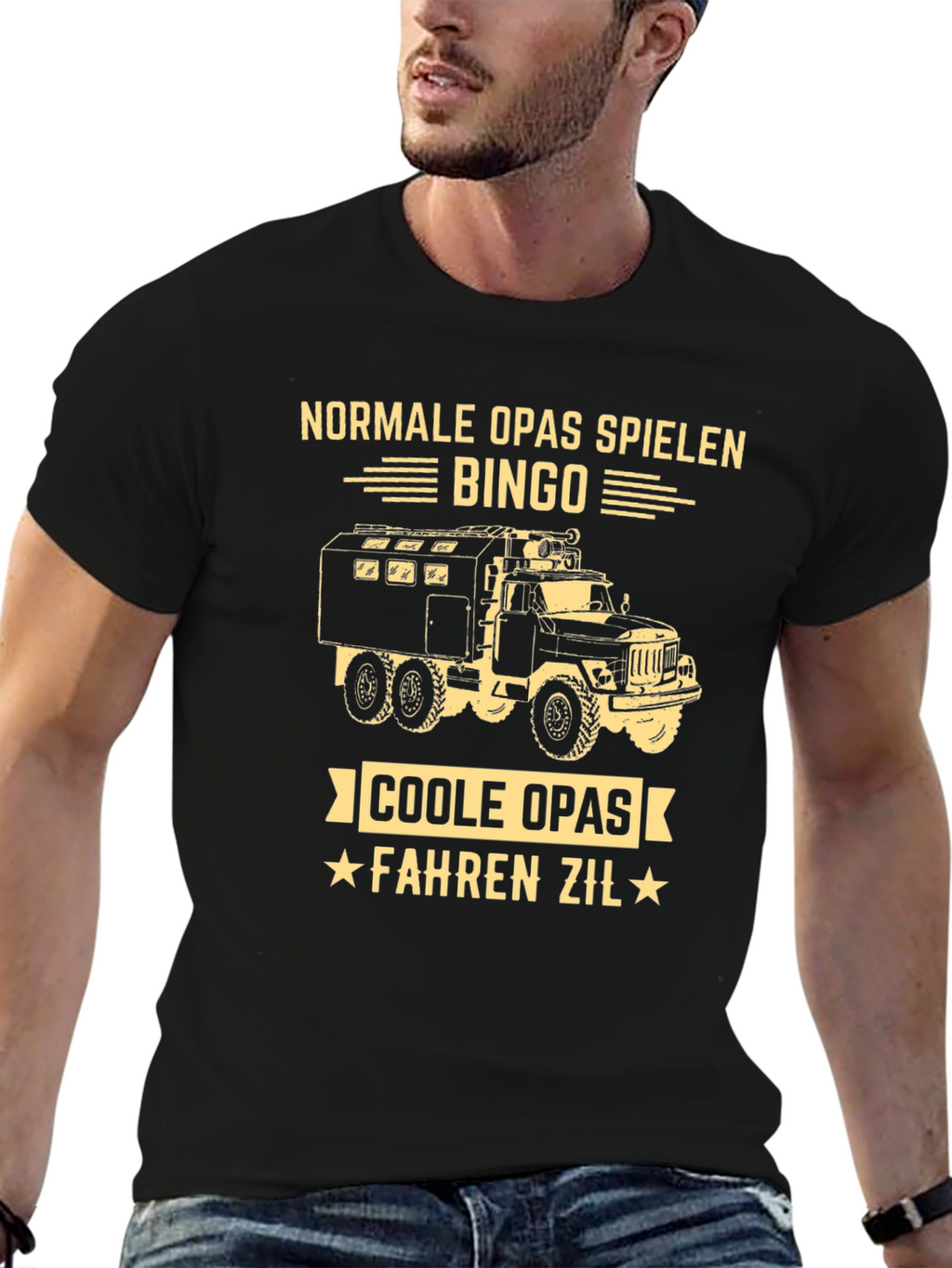 Cool Grandpas Drive Zil Truck Graphic T-Shirt