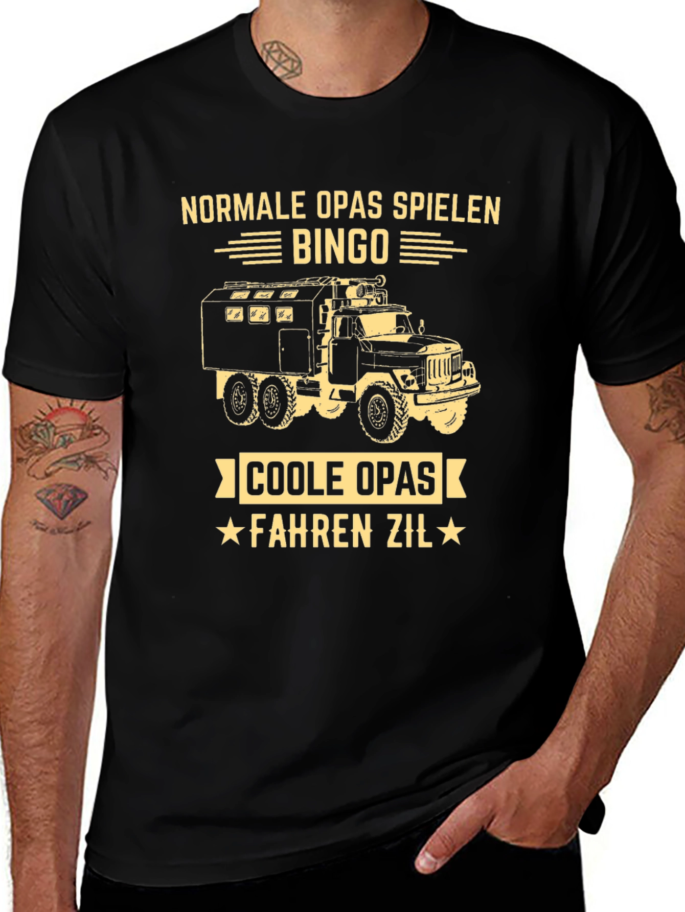 Cool Grandpas Drive Zil Truck Graphic T-Shirt