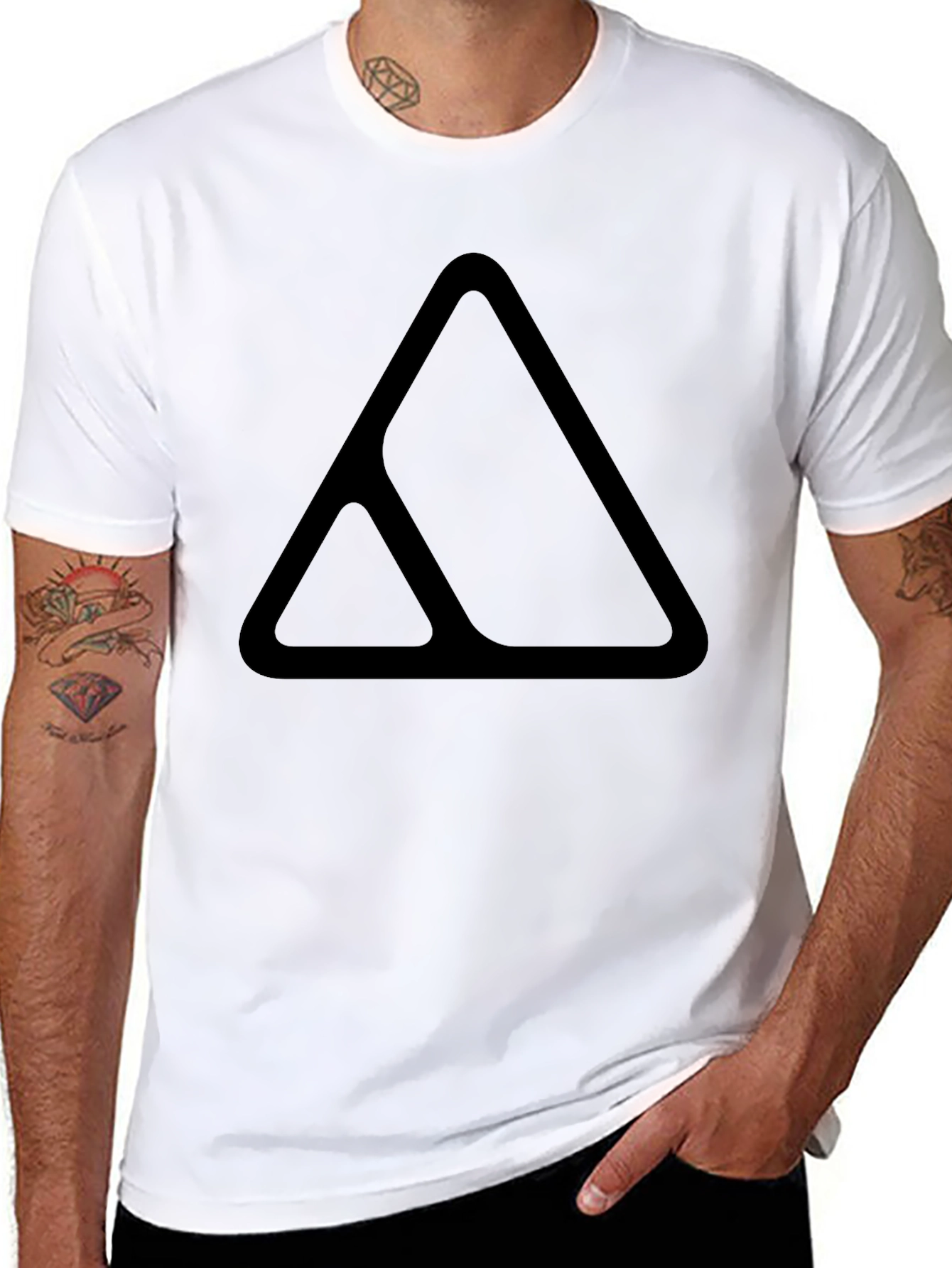 Modern Minimalist Black Graphic Tee