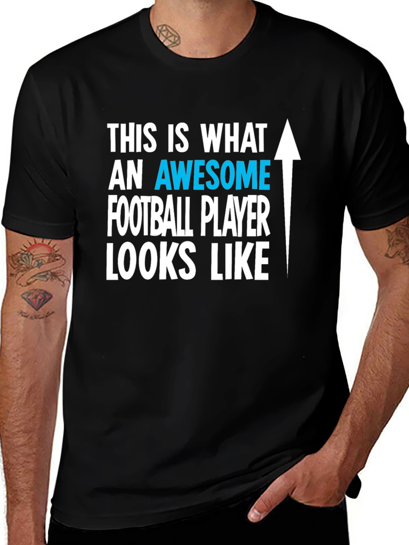 Awesome Football Player Graphic T-Shirt