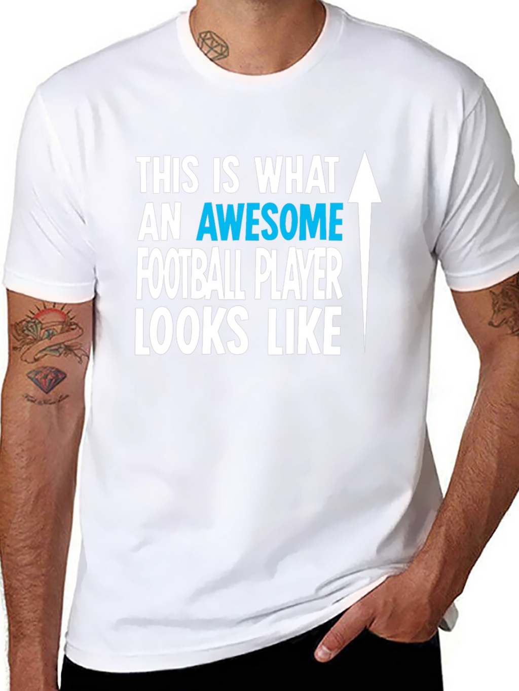 Awesome Football Player Graphic T-Shirt