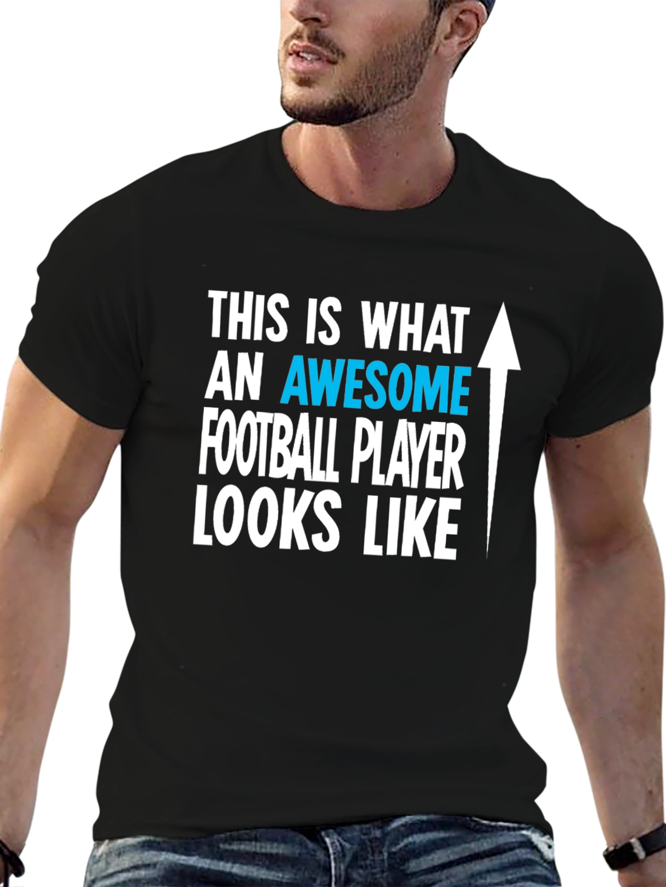 Awesome Football Player Graphic T-Shirt
