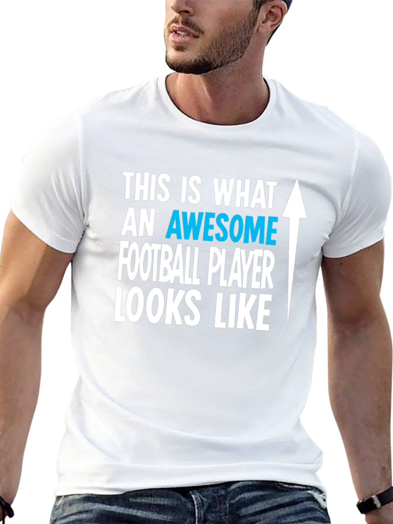 Awesome Football Player Graphic T-Shirt