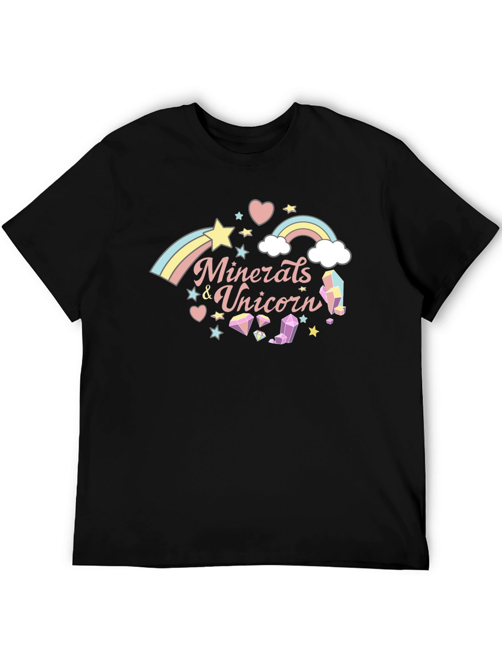 Minerals & Unicorns Black Graphic T-Shirt