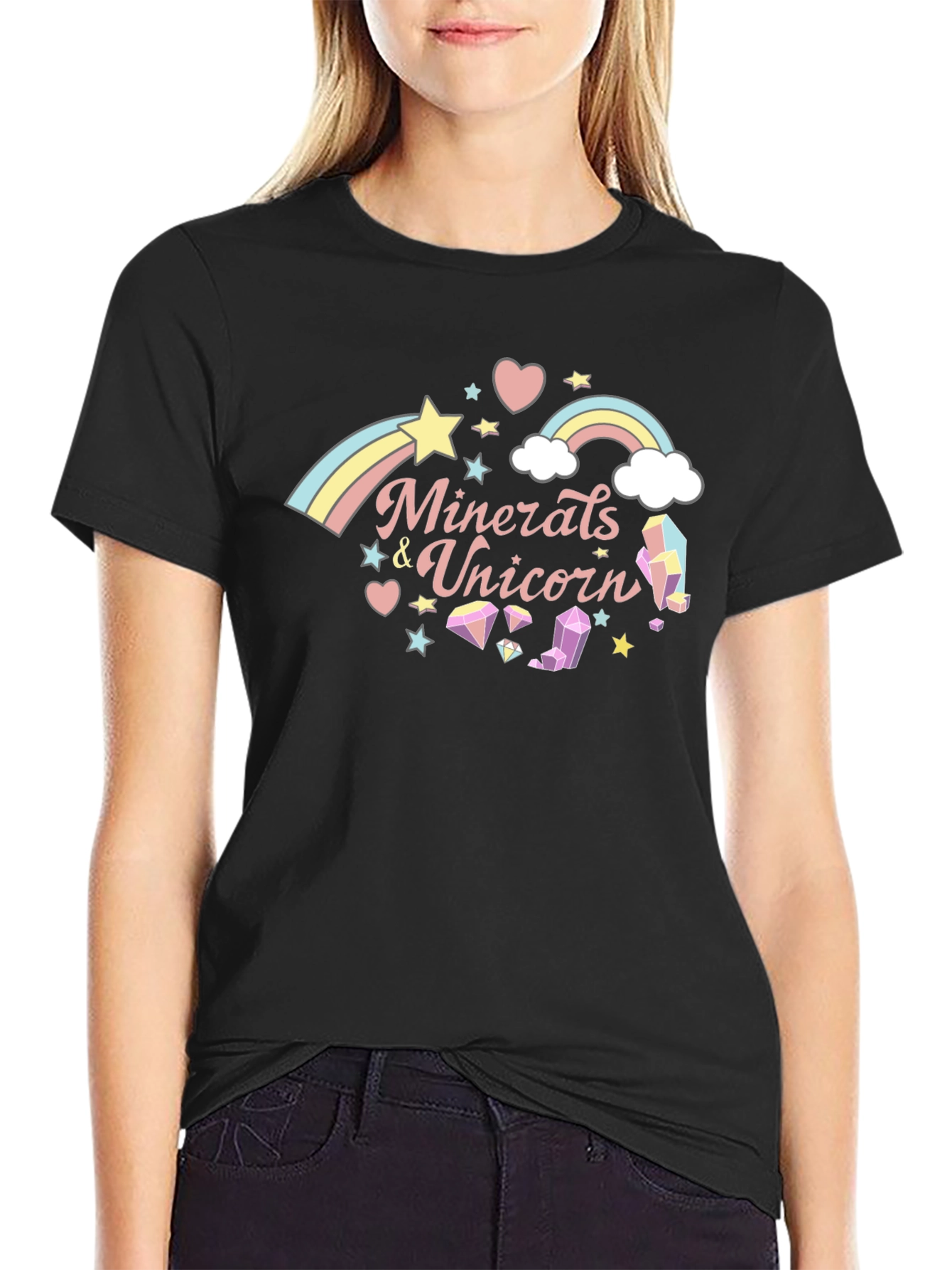 Minerals & Unicorns Black Graphic T-Shirt