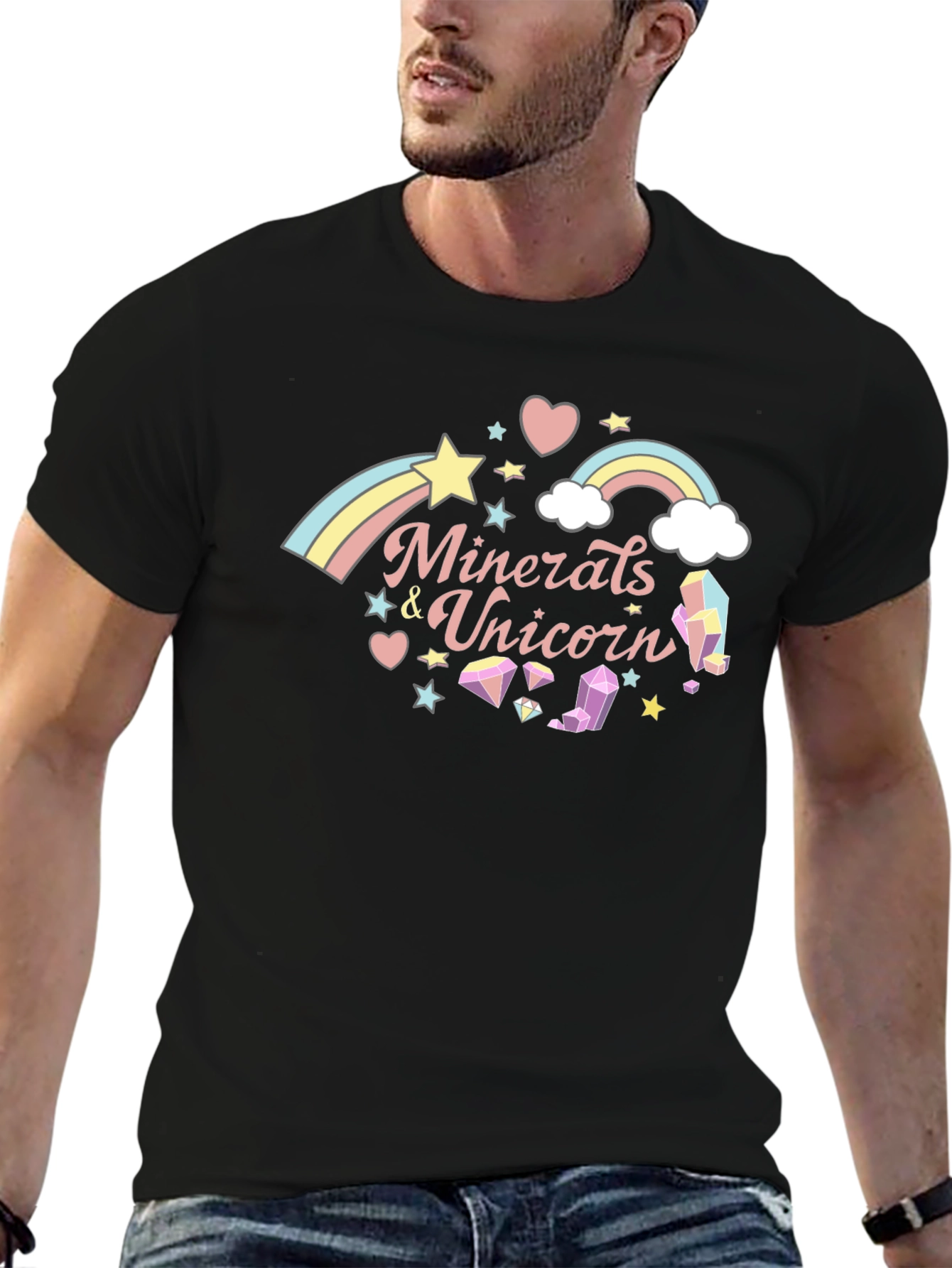 Minerals & Unicorns Black Graphic T-Shirt