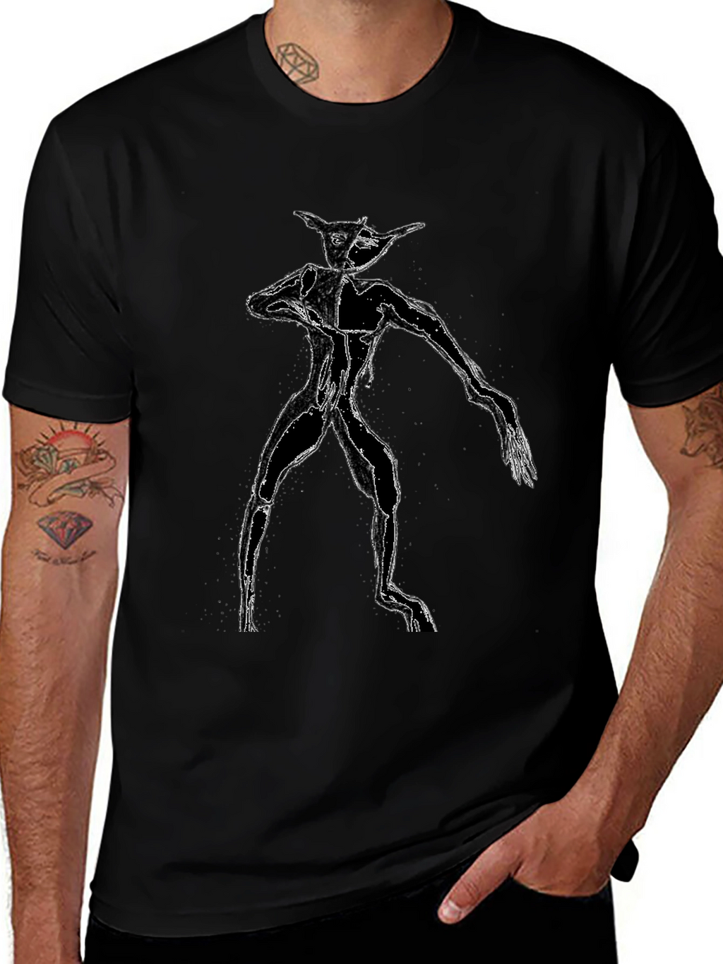 Monster Graphic Black T-Shirt